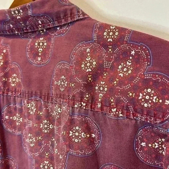 21Men Short Sleeve Button Up Shirt Large Paisley Pocket Pattern 100% Cotton Fun - Picture 7 of 7
